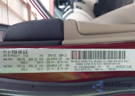 2016 Jeep Grand Cherokee Limited from USA, damaged, VIN 1C4RJEBGXGC448671